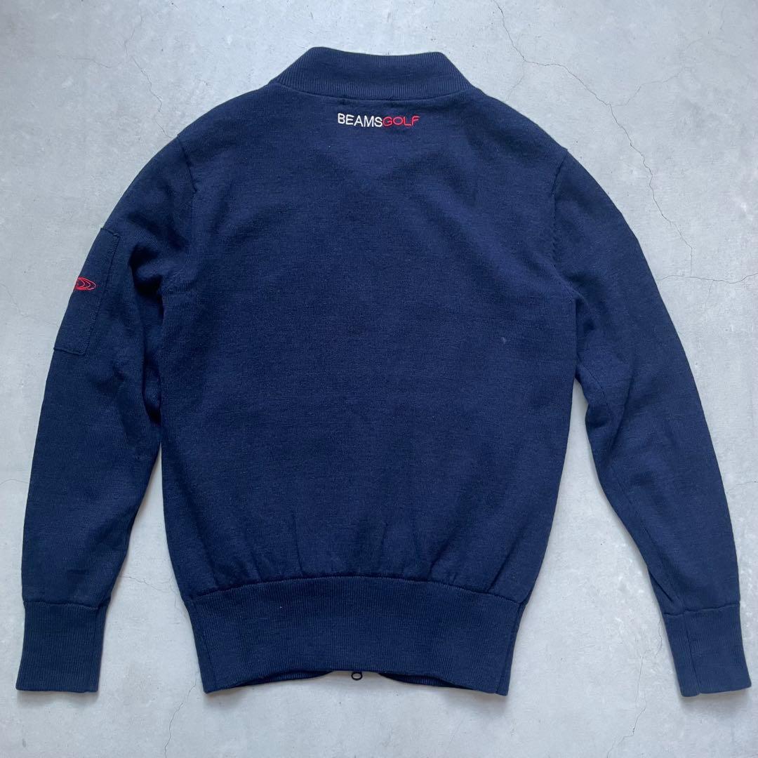 BEAMS GOLF ビームスゴルフ アンゴラウールニット ダブルジップブルゾン