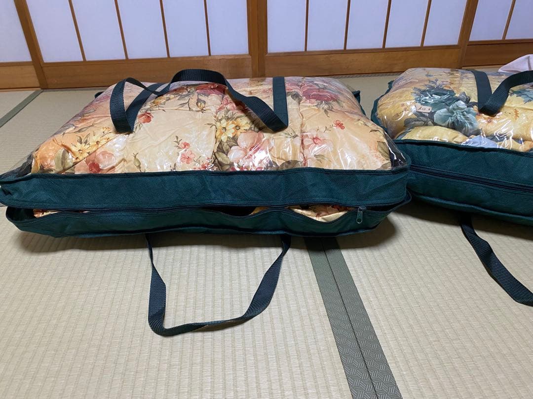 羽毛かい巻きセット（赤・青）