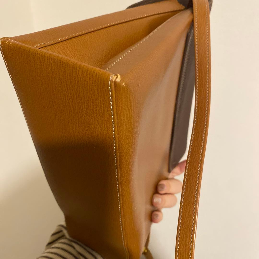 レザーショルダーバッグ ブラウンオレンジ Loewe ベラスケス