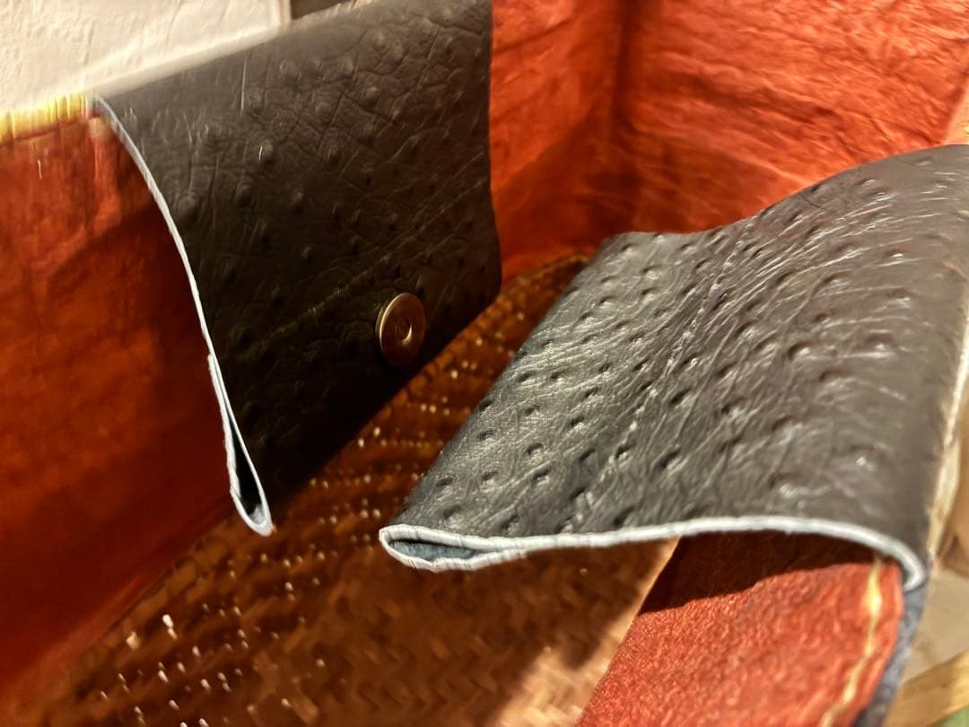 和紙場地　山葡萄　かごバッグ