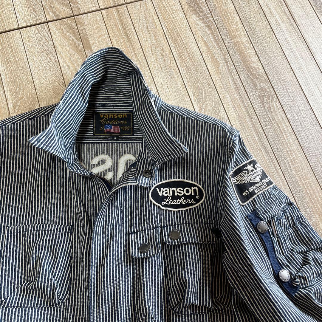 バンソン　オーバーオール　サイズＳ ストライプ