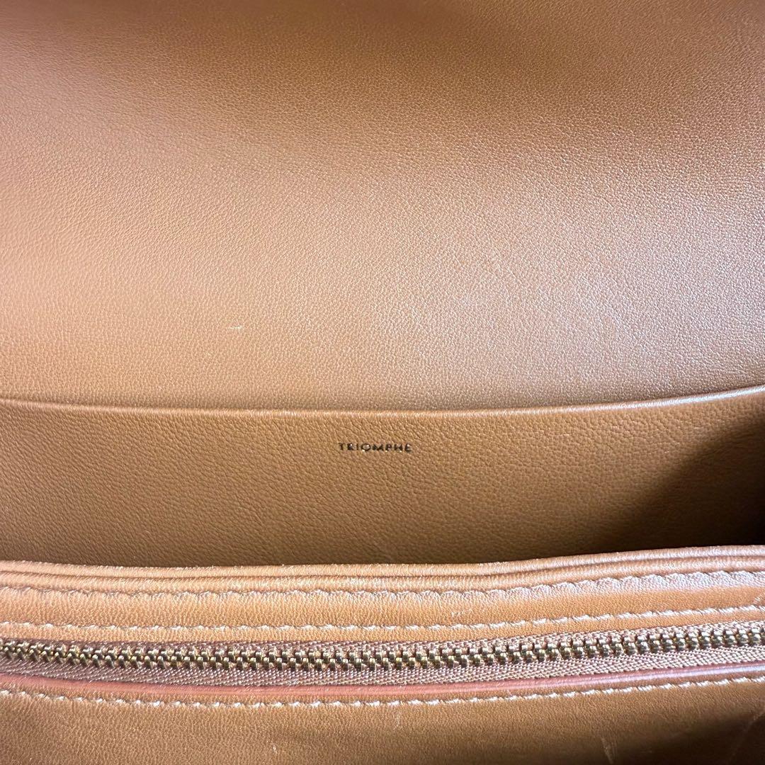 CELINE セリーヌ　ティーントリオンフ　ナチュラルタン　ショルダーバッグ