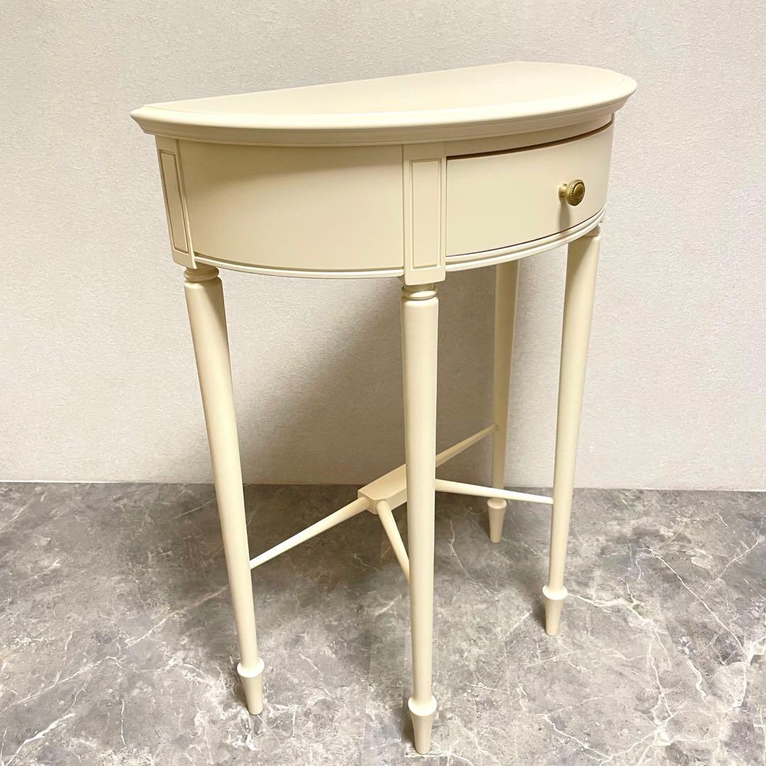 東海家具　Fleur コンソールテーブル 半円形 エレガント猫脚　アンティーク