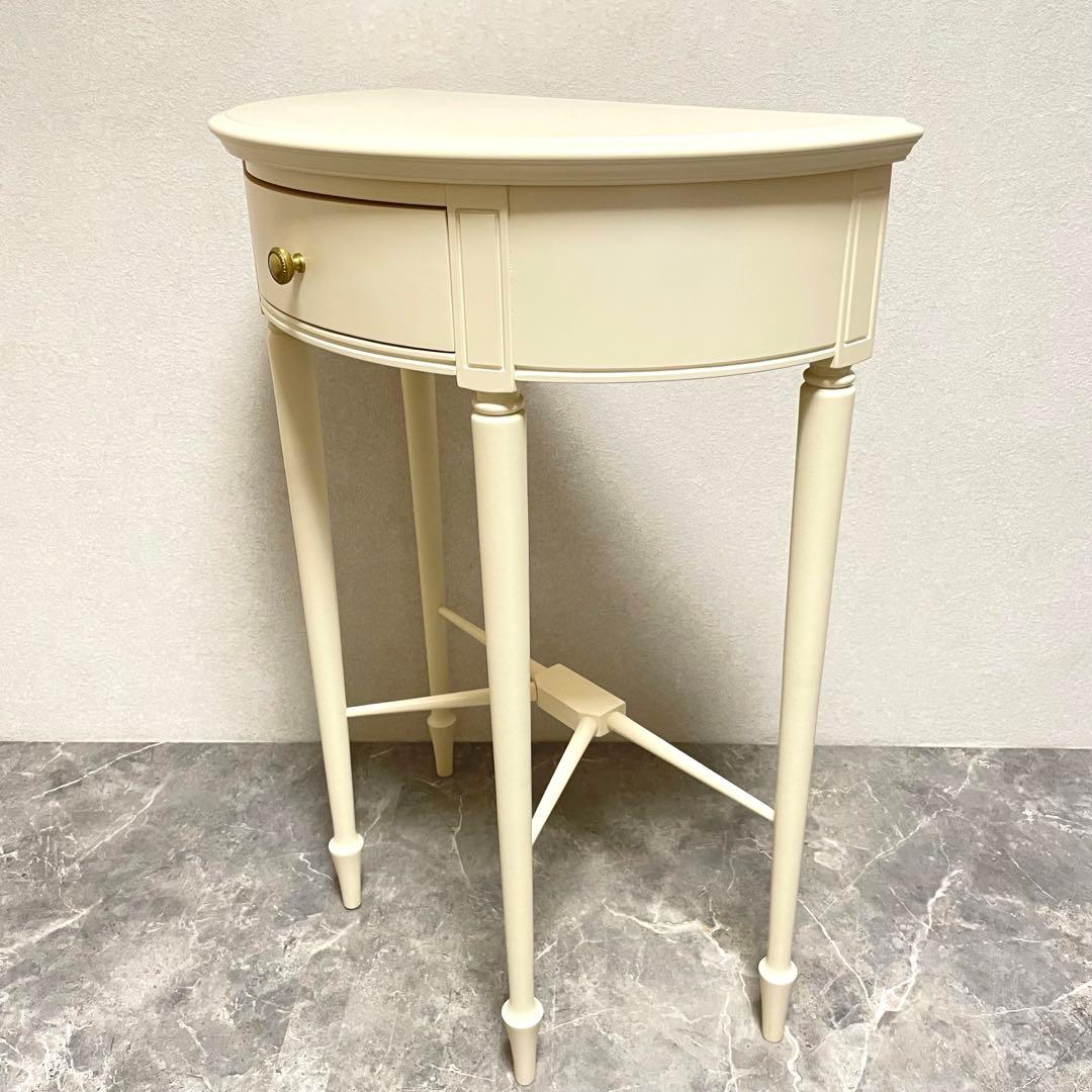 東海家具　Fleur コンソールテーブル 半円形 エレガント猫脚　アンティーク