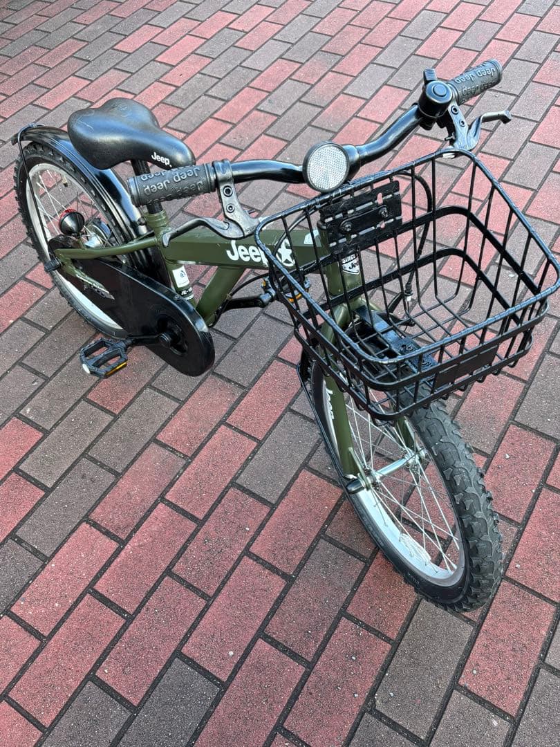 Jeepキッズ自転車(18㌅)お引き取り限定[配達可能]