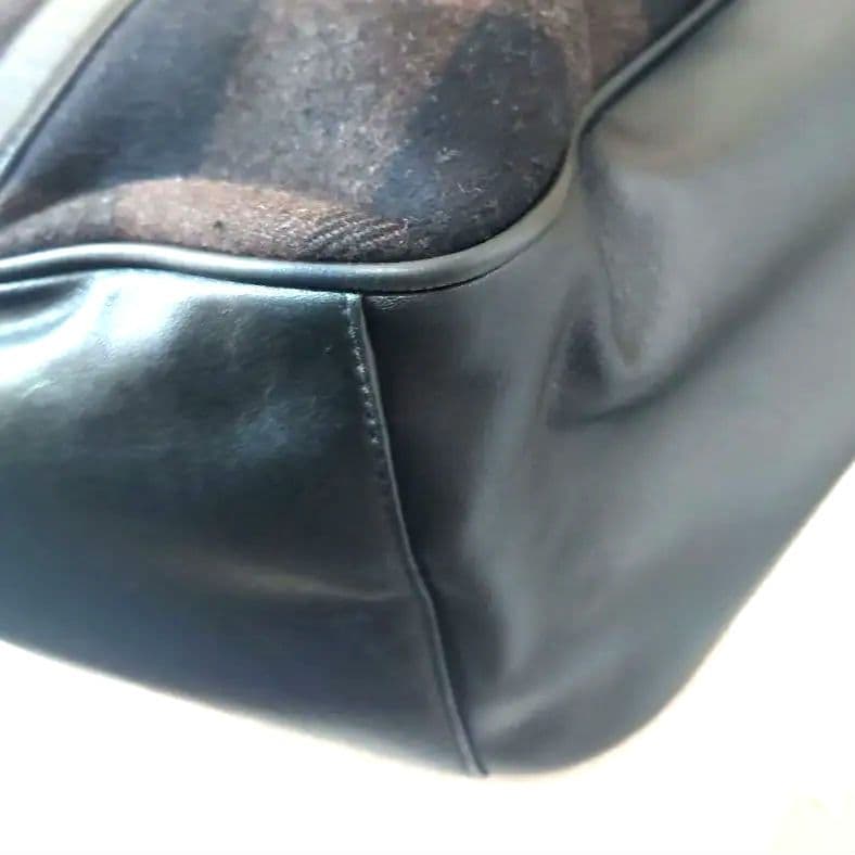 COACH　コーチ　ウール×レザー　2WAY　ショルダーバッグ　ビジネスバッグ