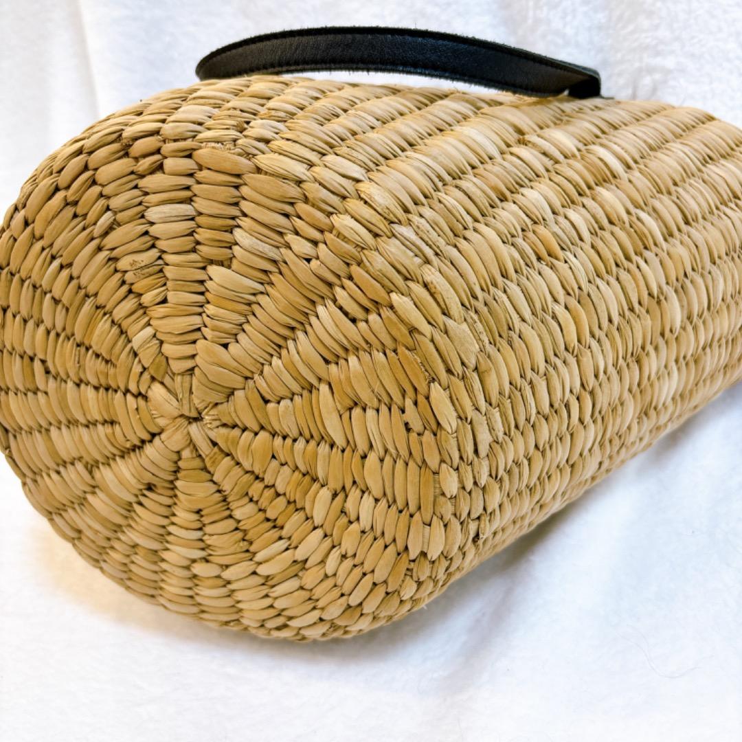 【新品】ikot イコット レザートートバッグかごバッグ2way ファーフラップ