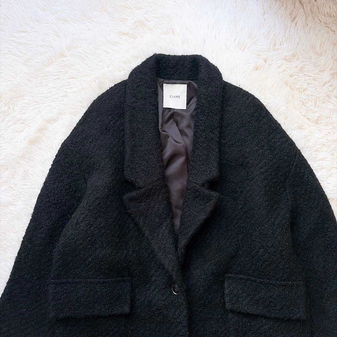 CLANE クラネ　ウール　ボアロングチェスターコート　マキシ丈