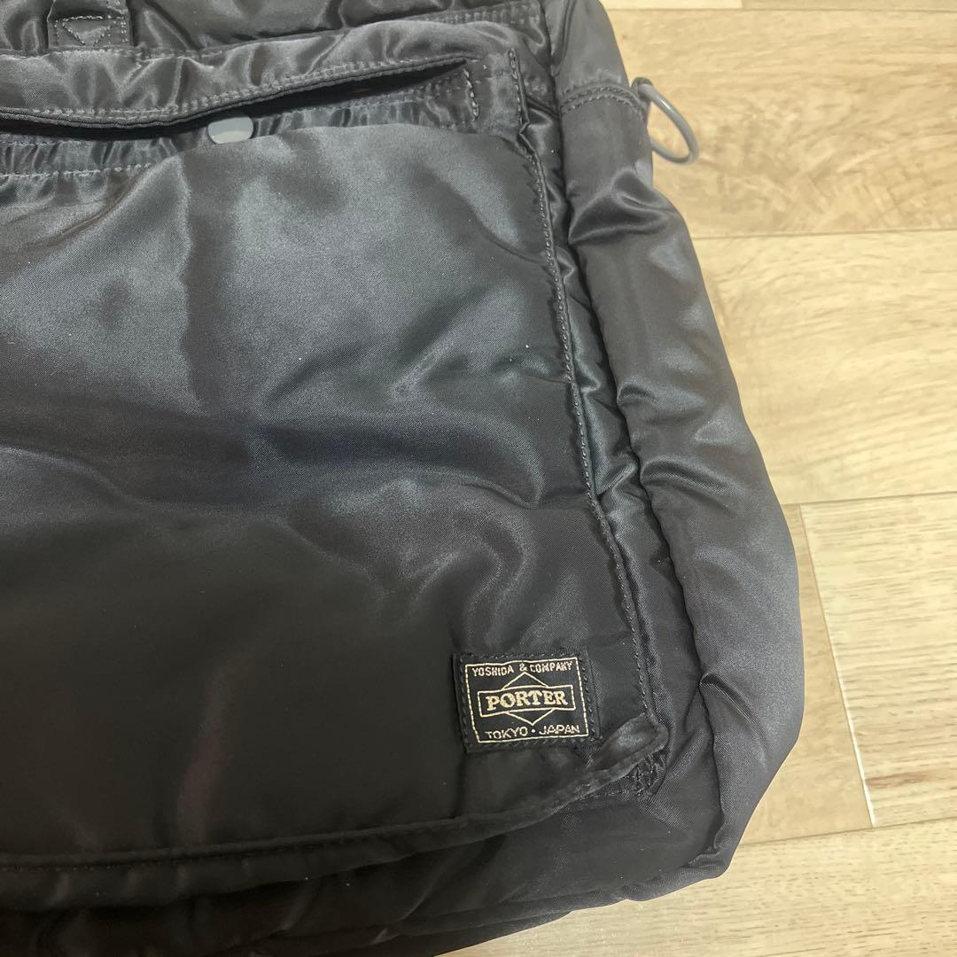 【極美品】PORTER TANKER 2way ビジネスバッグ ブラック 2層式