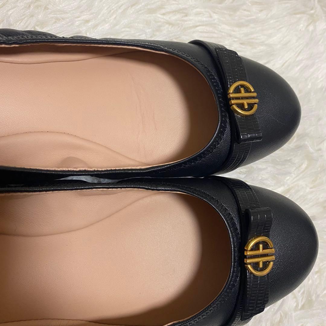 ✨定3.3万美品✨コールハーン フラットシューズ　トバ ボウ バレエ黒ブラック