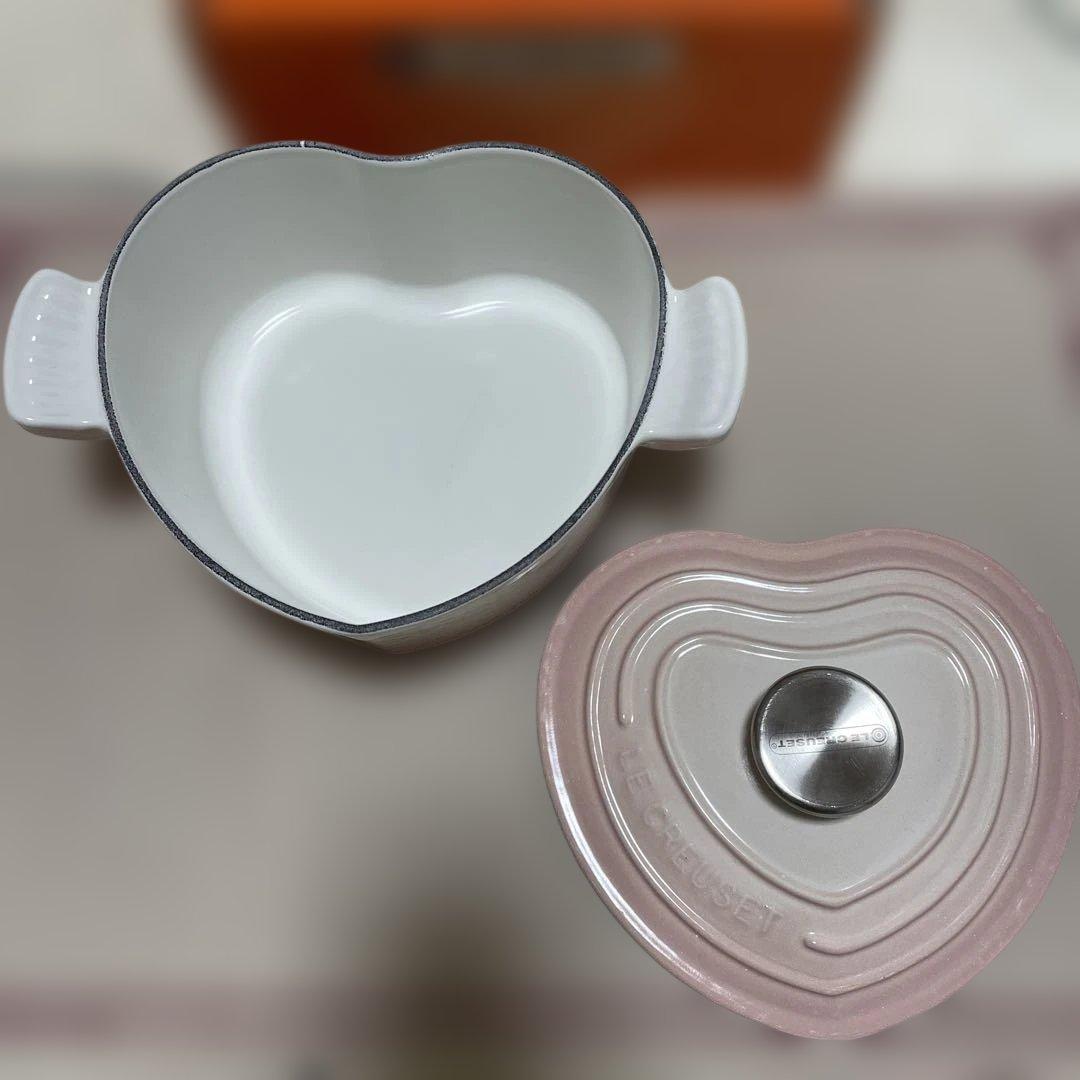 《未使用》ルクルーゼ パウダーピンク 鍋 ♡ ハート