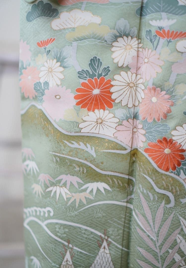 訪問着 4点フルセット 715D 正絹　入学式　結婚式　七五三　お宮参り