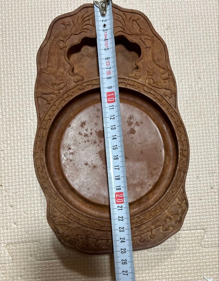 中国清時代 焼物硯　澄泥硯　陶硯