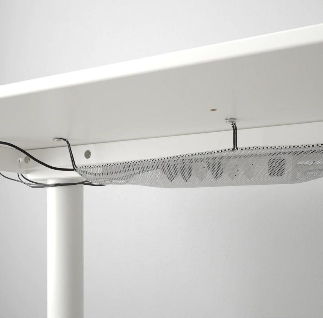 BEKANT ベカント デスク 電動昇降式 ホワイト 120x80 cm