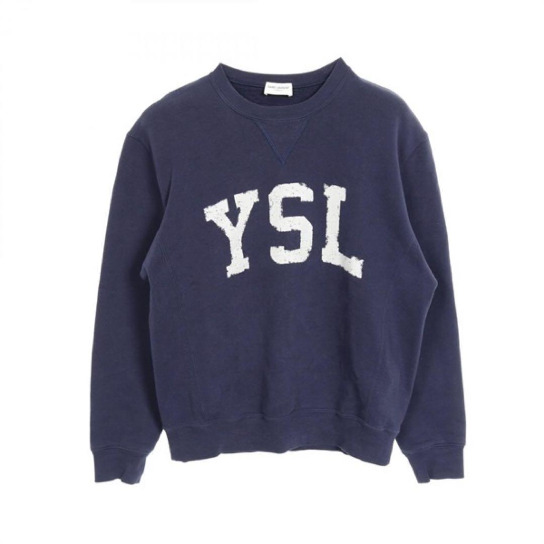 YSL ネイビー クルーネック トレーナー