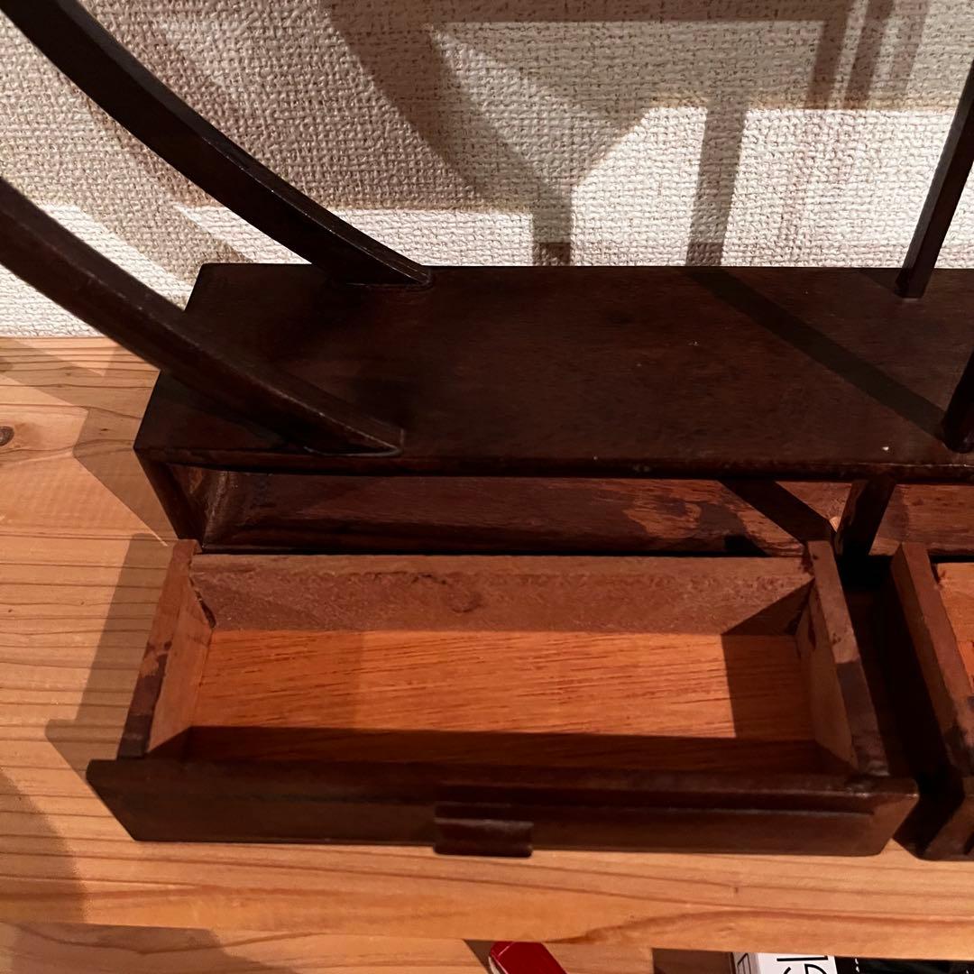 アンティーク　珍品棚　木製　飾り棚　約50×50×7.5㎝