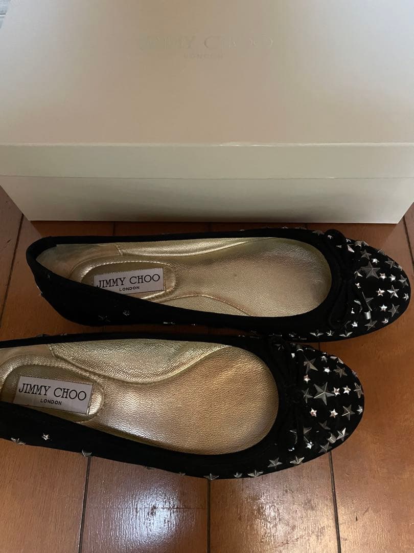 JIMMY CHOO スタースタッズ フラットシューズ