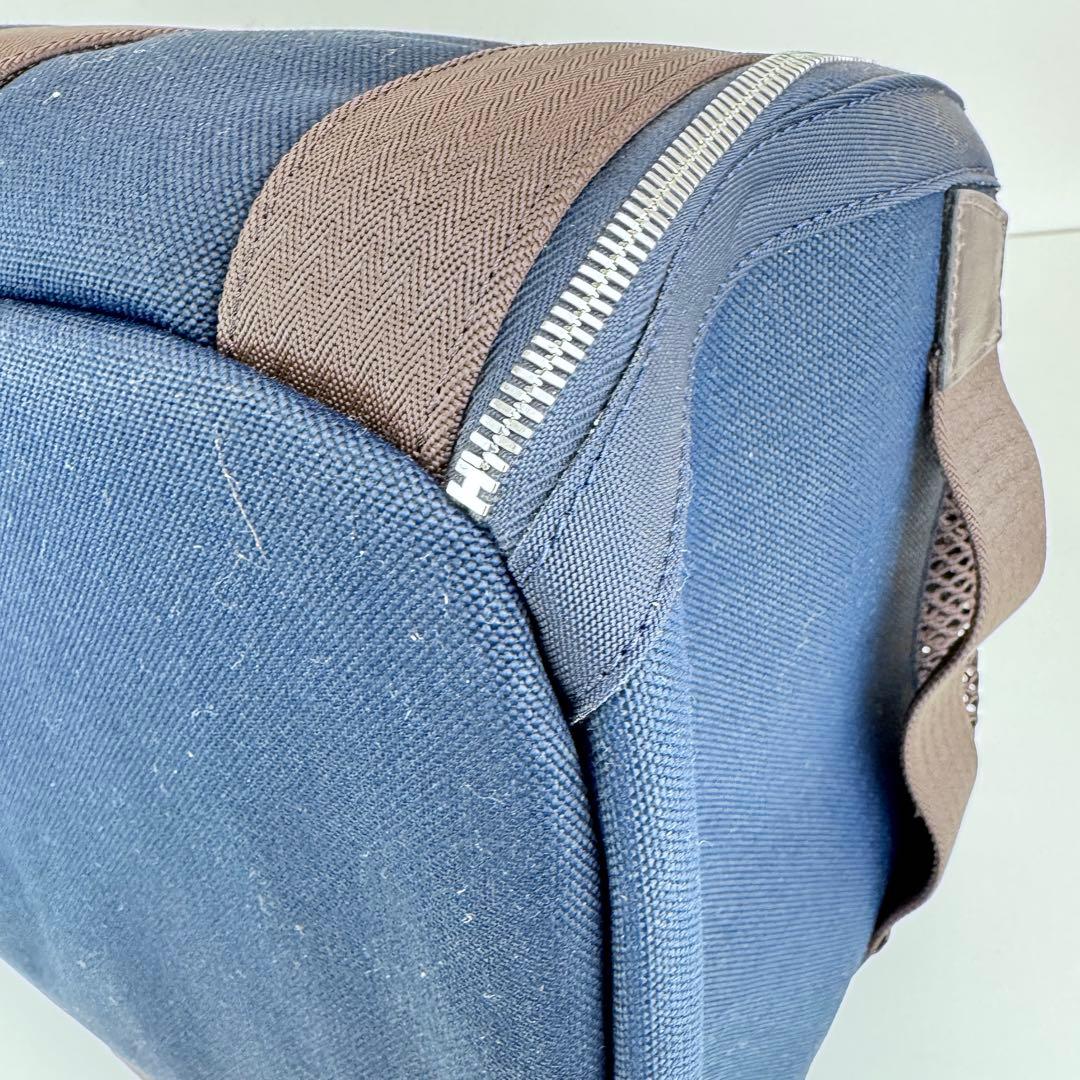 新品未使用　HERMES エルメス　犬用キャリーバッグ　ネイビー　ブラウン