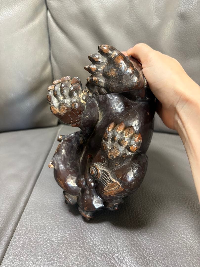 獅子　置物　オス