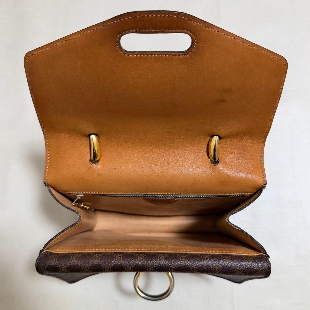 CELINE オールドセリーヌ ダブルフラップ マカダム柄 ヴィンテージF/10