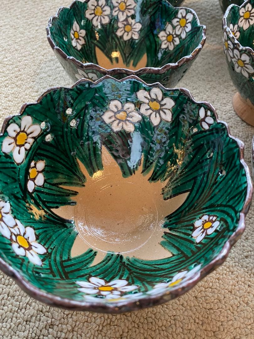 乾山写水仙向付10客　清水焼　新品未使用