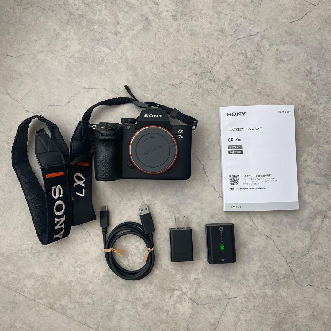 SONY α7III ボディ ILCE-7M3 箱付属品付き 元箱・取扱説明書付