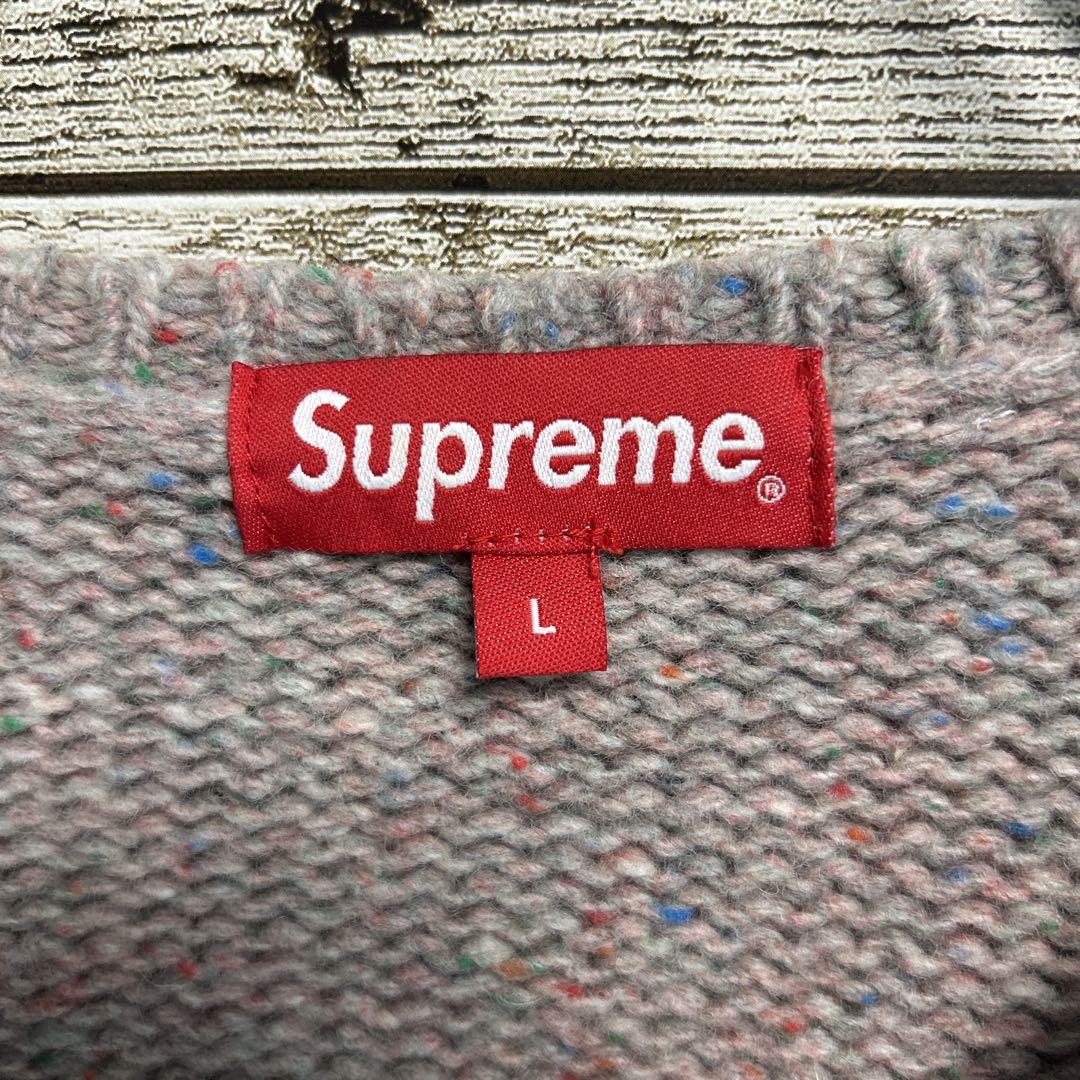 193【人気Lサイズ】シュプリーム♤刺繍スモールボックスロゴ　ニットセーター