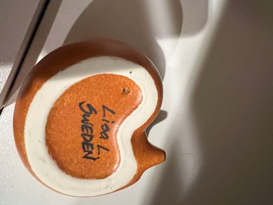 リサラーソン　陶器置物 オレンジ レア　キツネ　狐