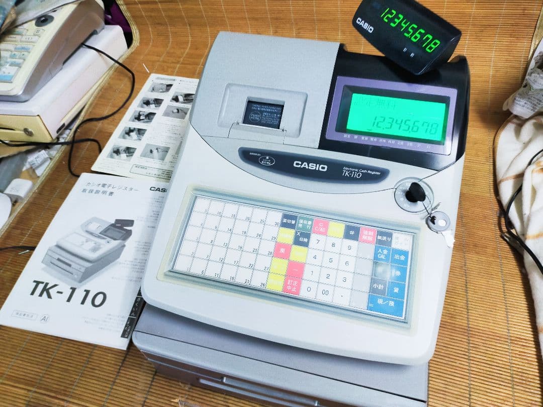 カシオレジスター　設定込み　TK-110中古　飲食仕様　924440