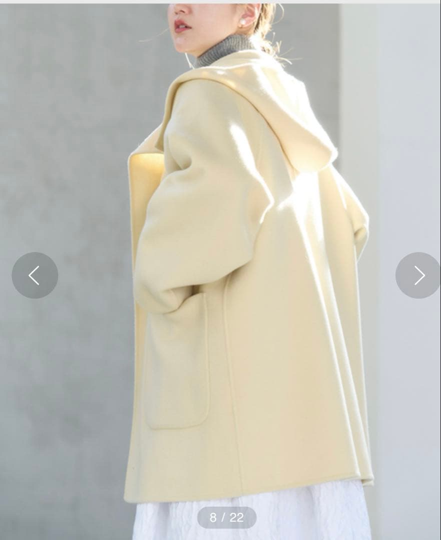 min⭐︎ダブルフェイス フード コート 38