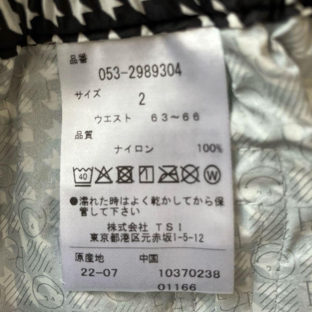 【新品 レインパンツ】パーリーゲイツ ストレッチ 千鳥柄 2/L