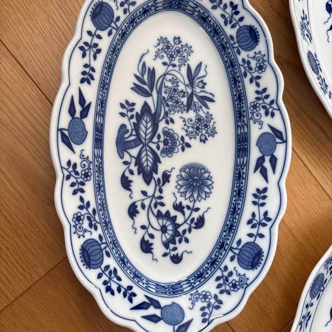 新品同様⬛︎フッチェンロイター ブルーオニオン 4枚セット オーバル⬛︎レア商品