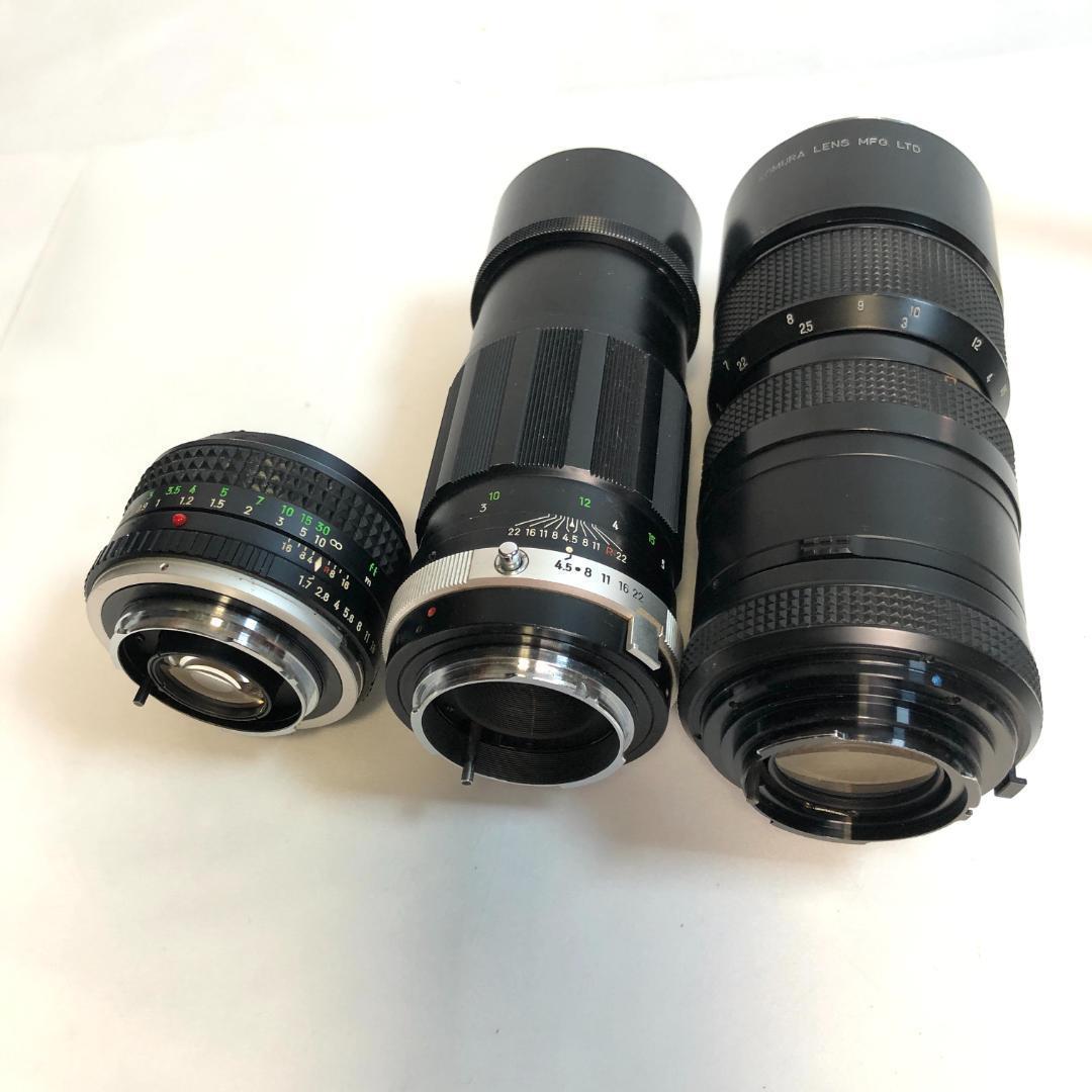 MINOLTA XG-E +レンズ3本セット　MF　ズーム、単焦点【動作確認済】