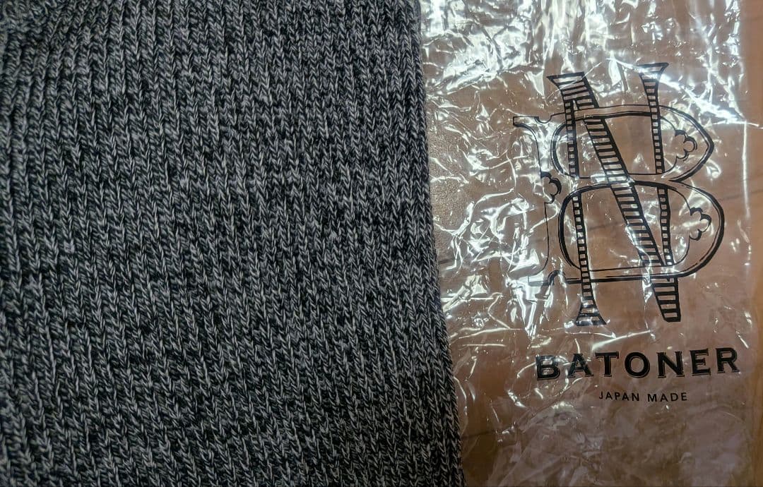 トップス 25AW BATONER SOLID WOOL RIB HALF ZIP