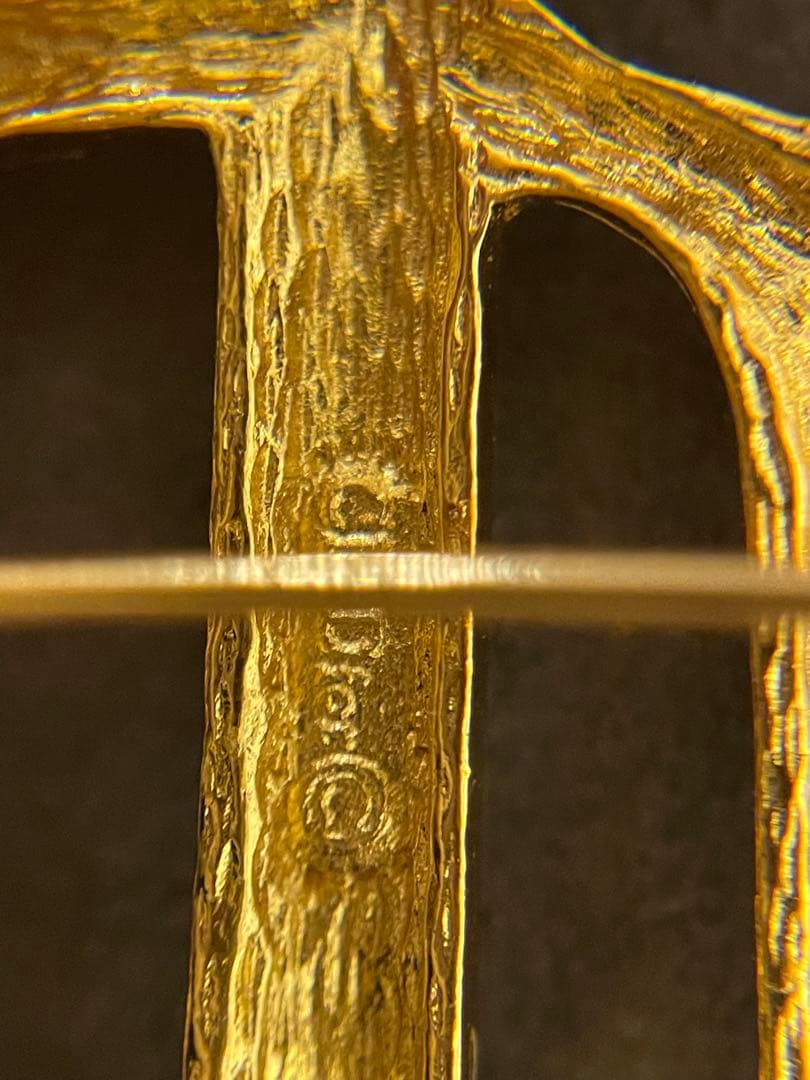 Christian Dior ゴールドブローチ・イヤリングセット【未使用品】