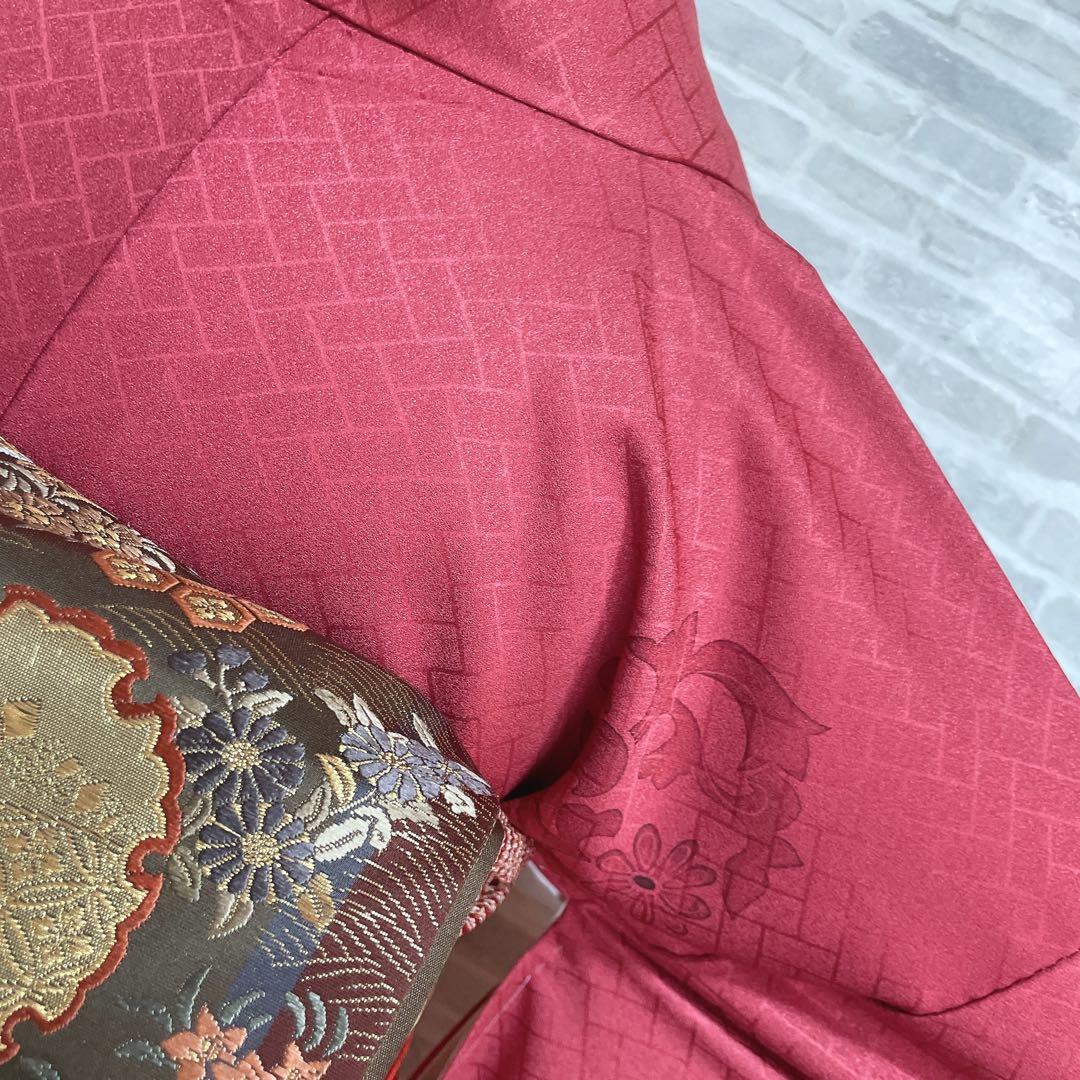 訪問着　フルセット　桧垣地紋　花丸紋　艶やか　着物　付け下げ　I6