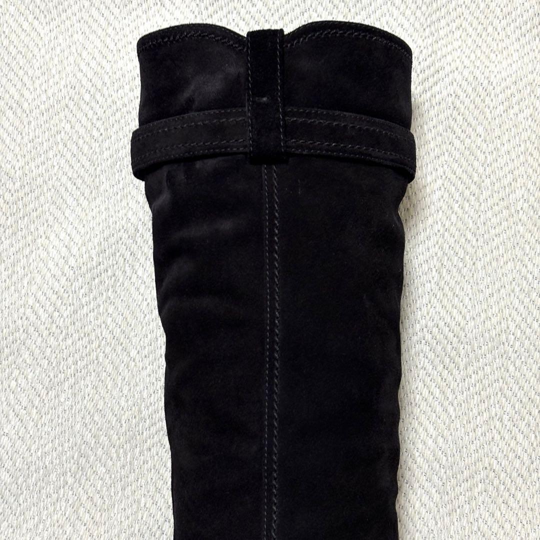 美品 Salvatore Ferragamo ガンチーニ スエード ロングブーツ