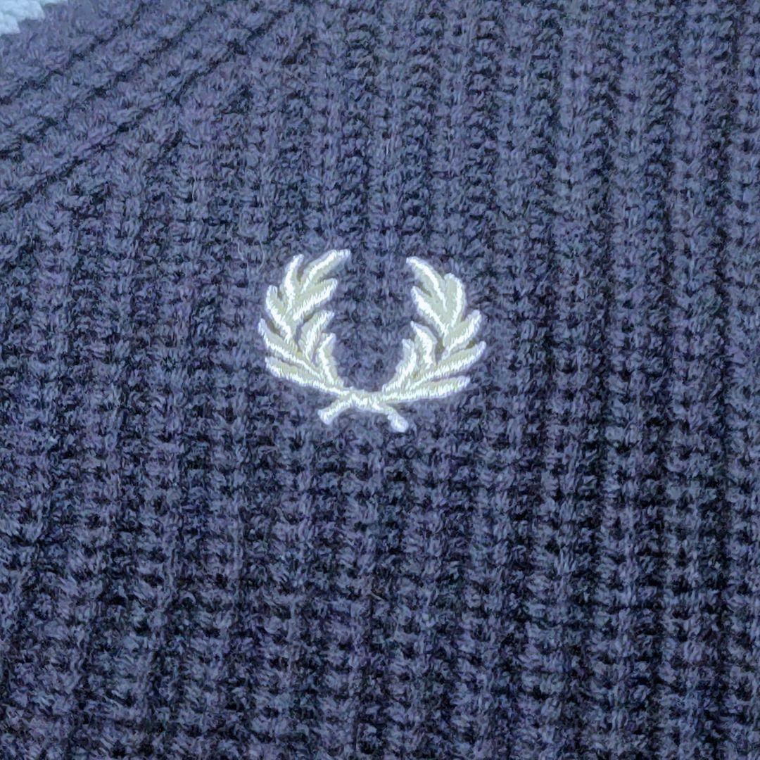 FRED PERRY × BEAMS 　別注 チルデンニット　M　ネイビー　美品