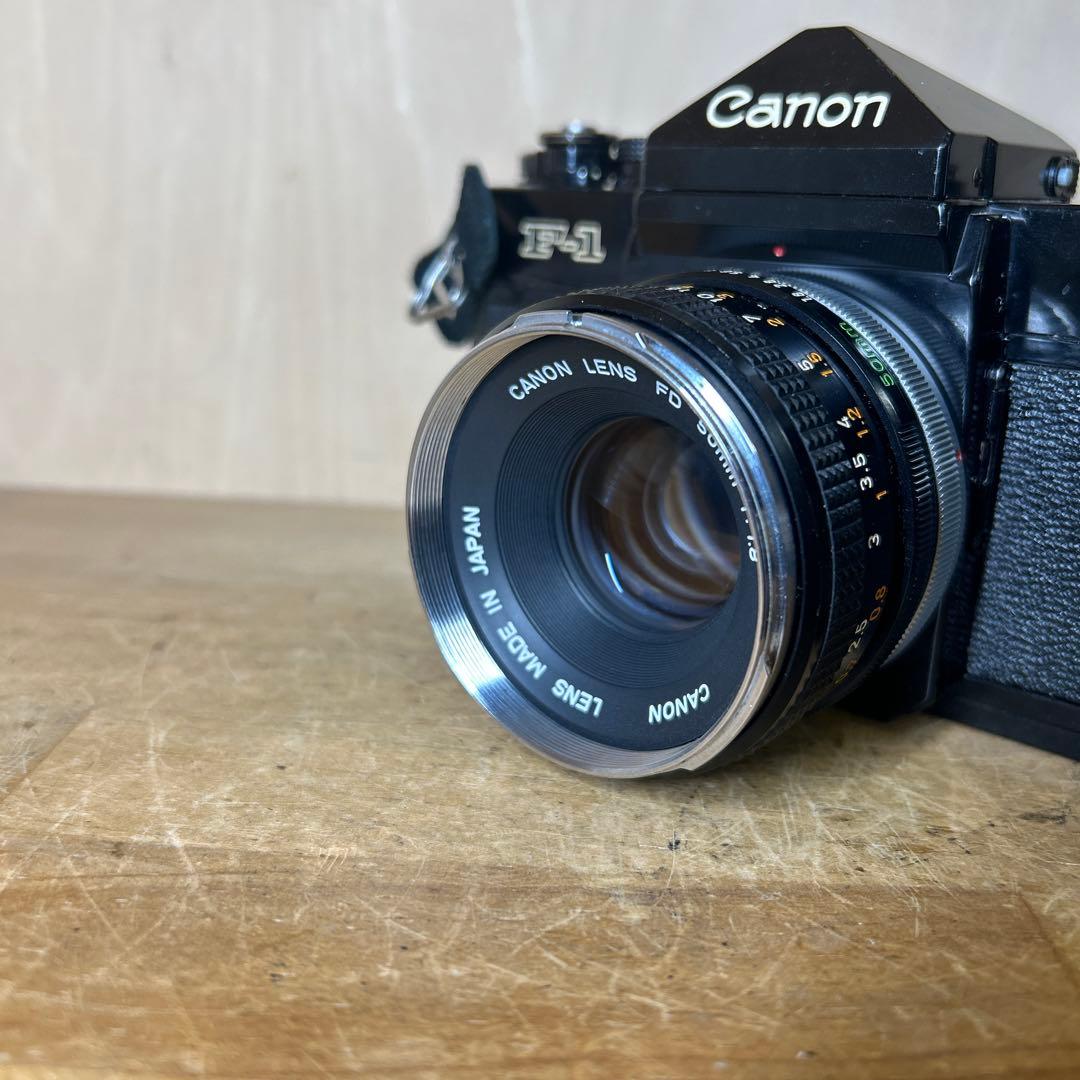 Canon F-1+FD 50 f1.8 露出計不動　他完動美品