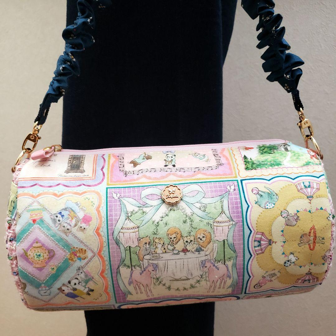 【ピカピカ様ご確認用】ꕤ︎︎ハンドメイド ユキエモン ⚘ドラムロールバッグ