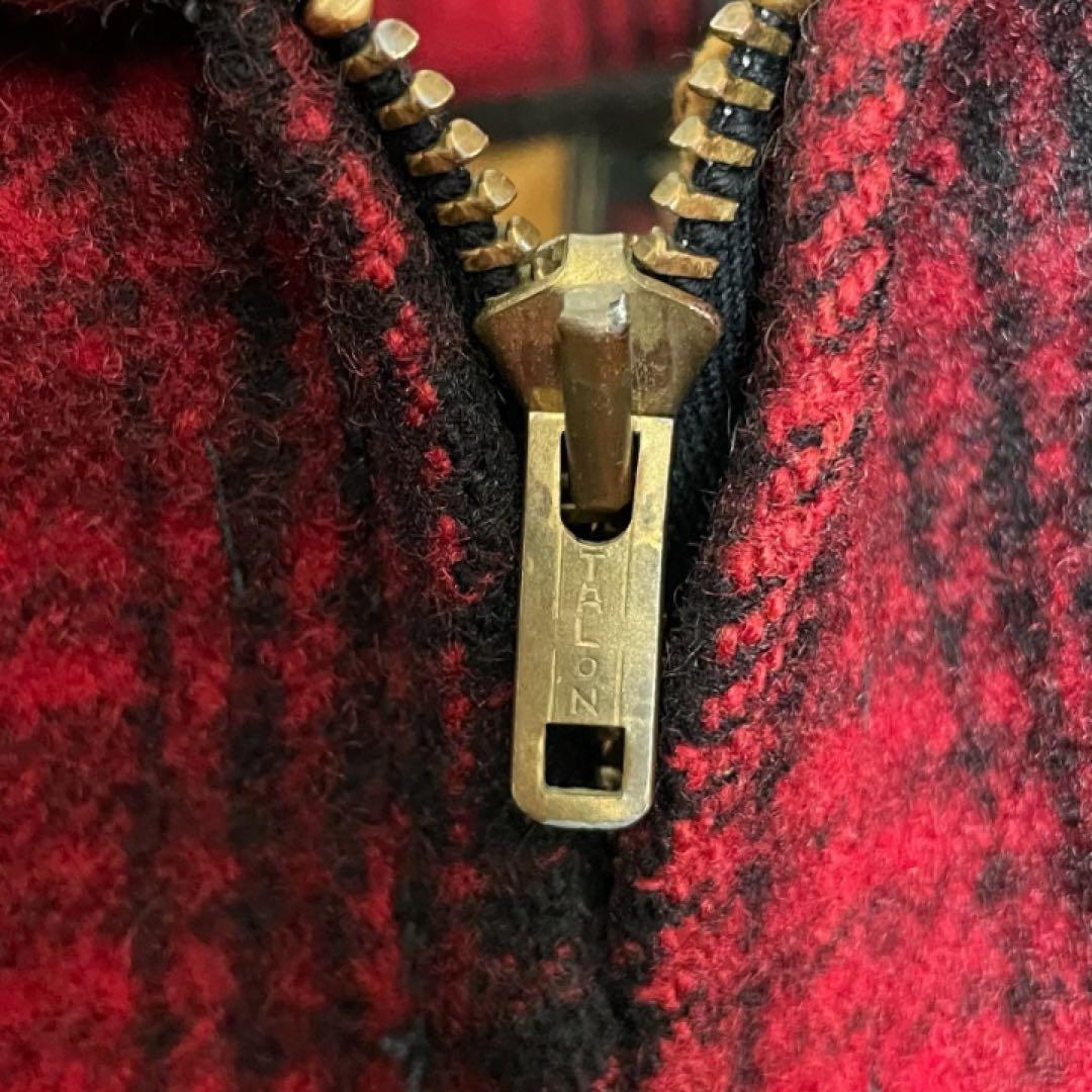 希少vintage50sWoolrichバッファローチェックウールジャケット古着
