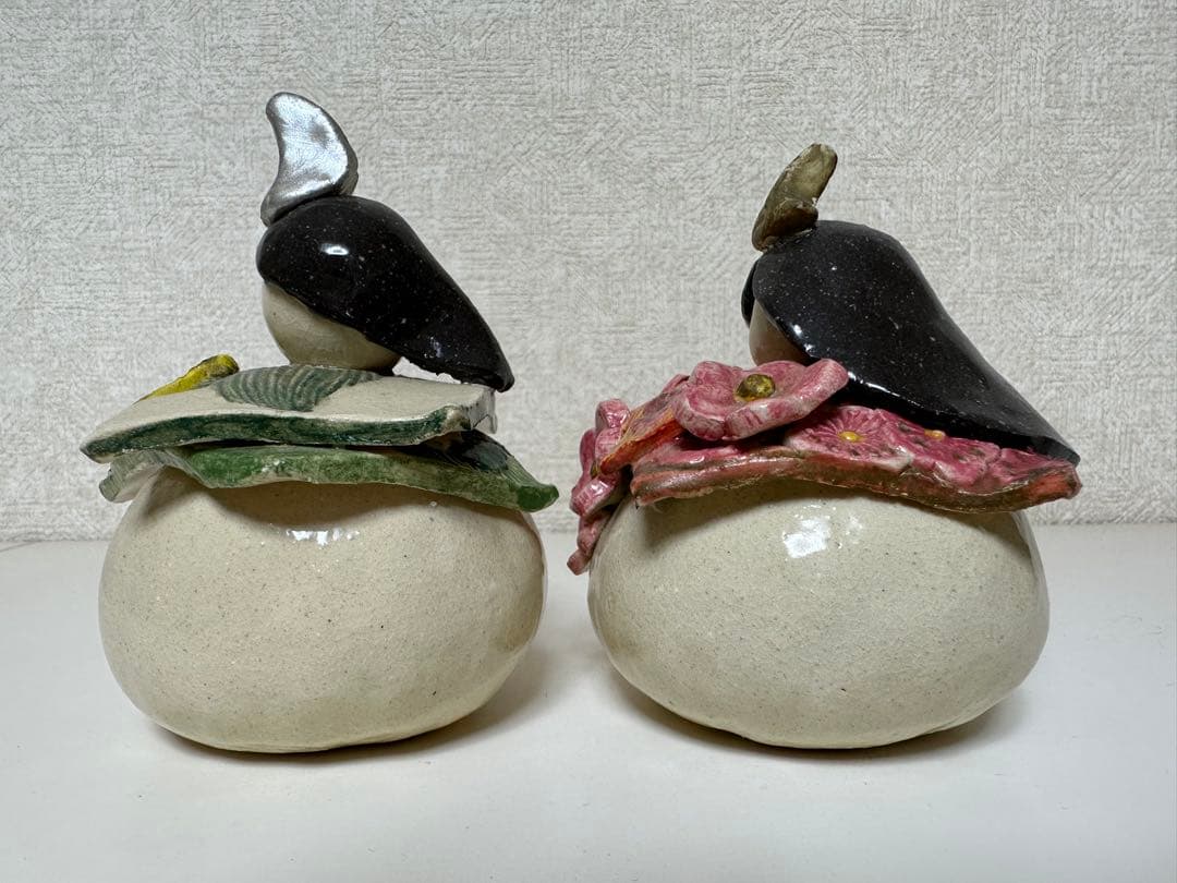 陶器雛 雛人形 ひな人形 ヒナ人形 雛祭り 陶器置物 2体セット 陶器商品 置物