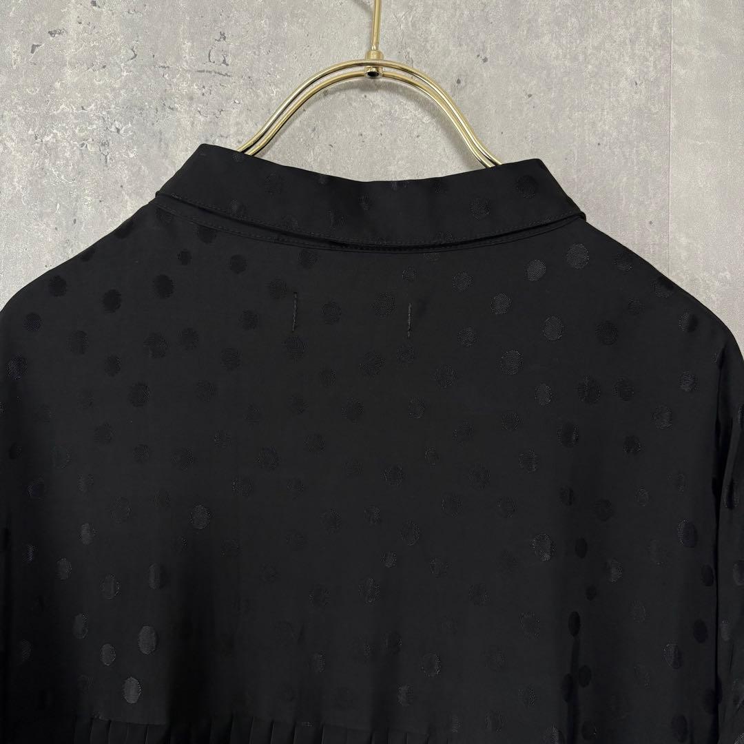 SUM1 STYLE スミスタイル アシメプリーツブラウス ドット切替