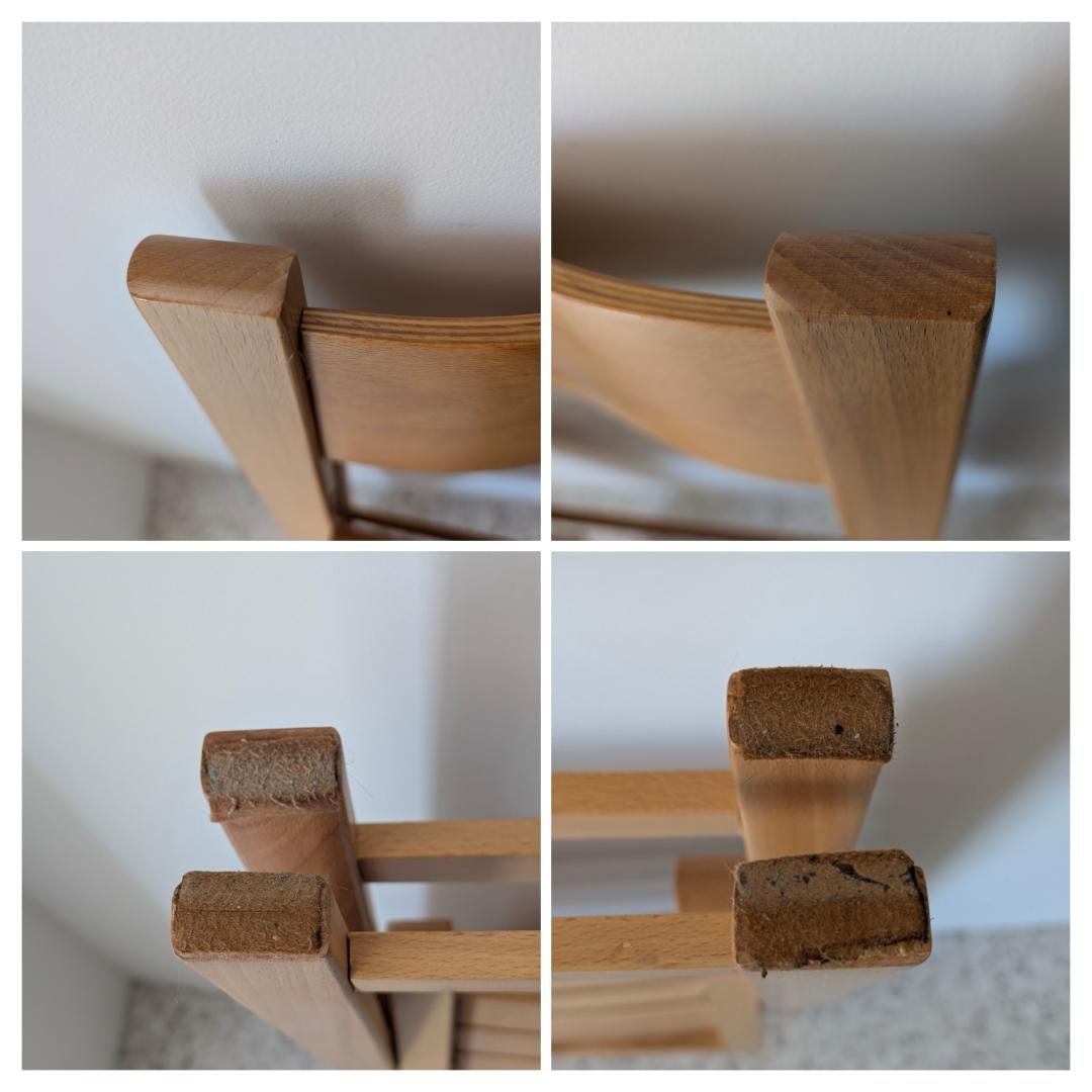 90s ビンテージ 無印 イタリア製 ブナ材 折りたたみチェア 2脚セット 美品