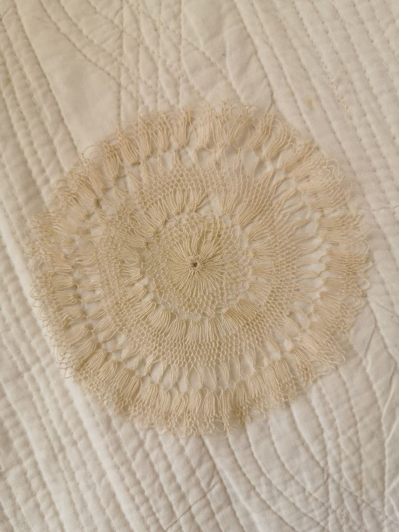 アンティーク 百合 ベルフラワー チューリップ 線状の花アルメニアレースドイリー