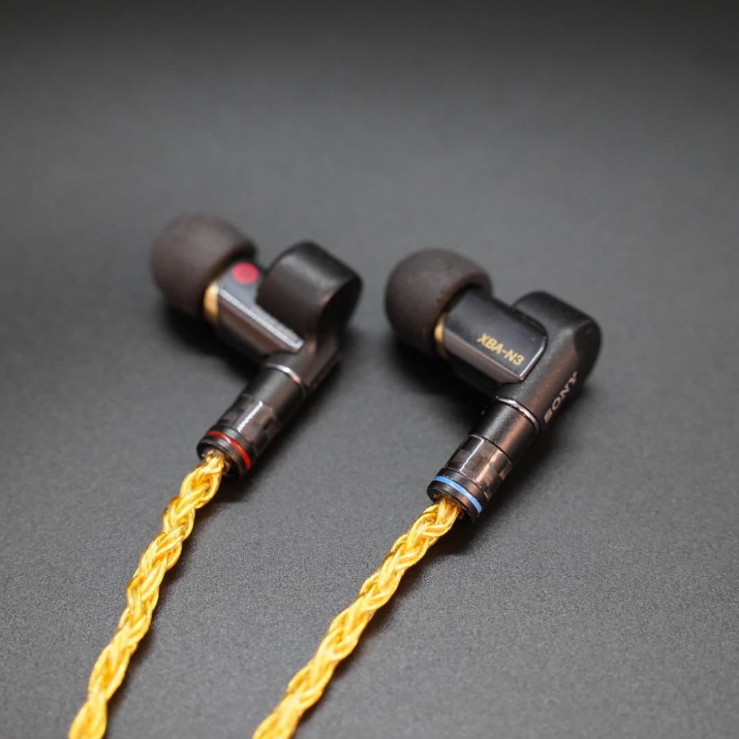 1点のみ!最高スペック16芯 金メッキ膨張式mmcx/L字 3.5mm 1.2m
