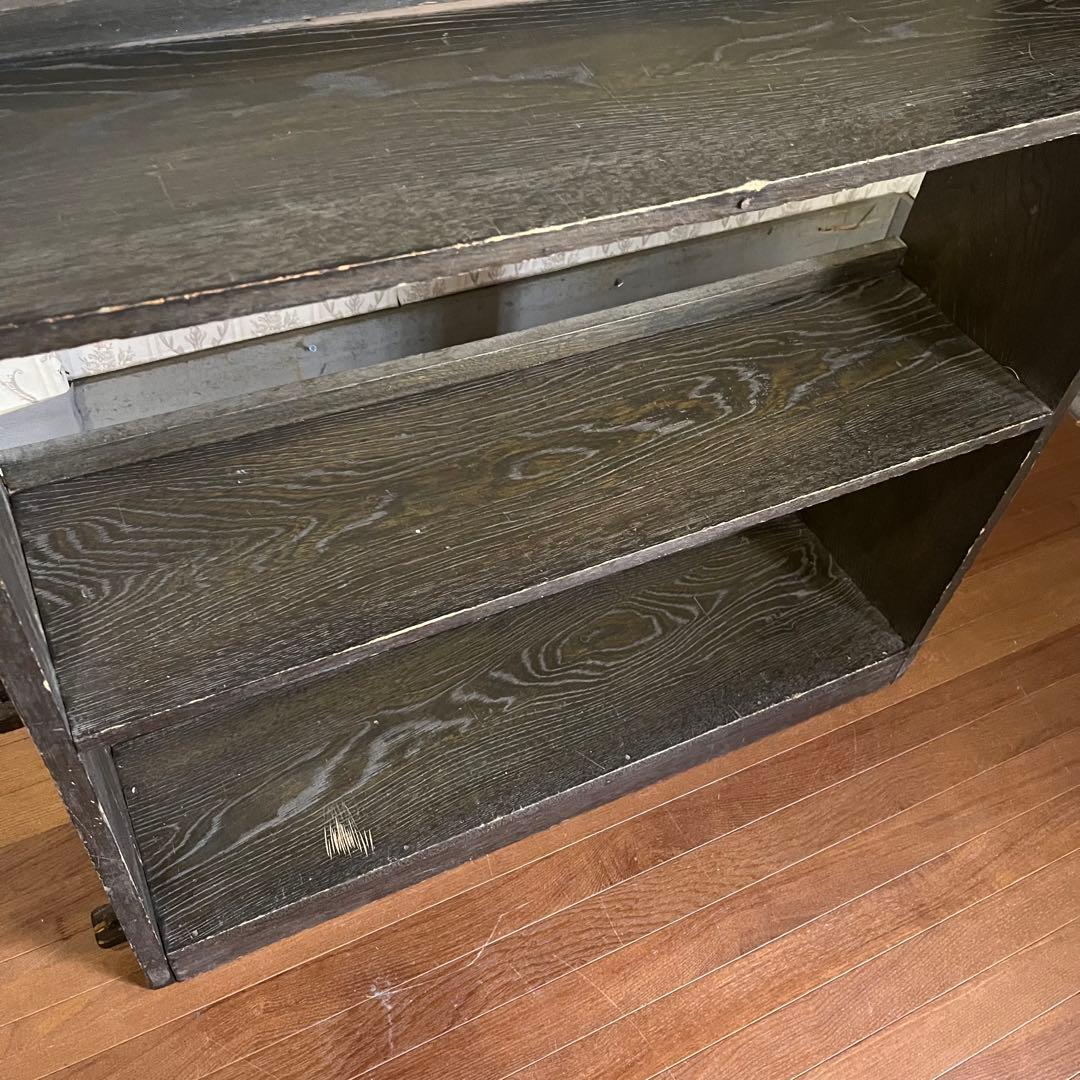 【アンティーク】昭和レトロ 木製 4段 楔本棚 くさび 飾り棚 オープンラック