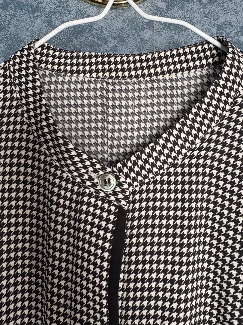 ICB BackSatinAmunzen バンドカラーブラウス 美品