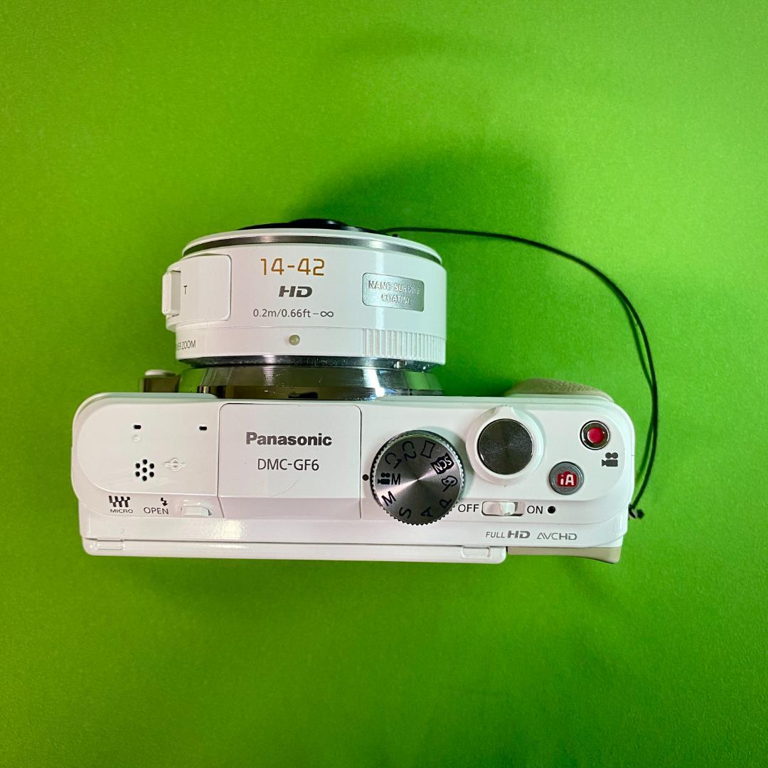 LUMIX GF6 H-PS14042 レンズキット ミラーレス一眼 ホワイト