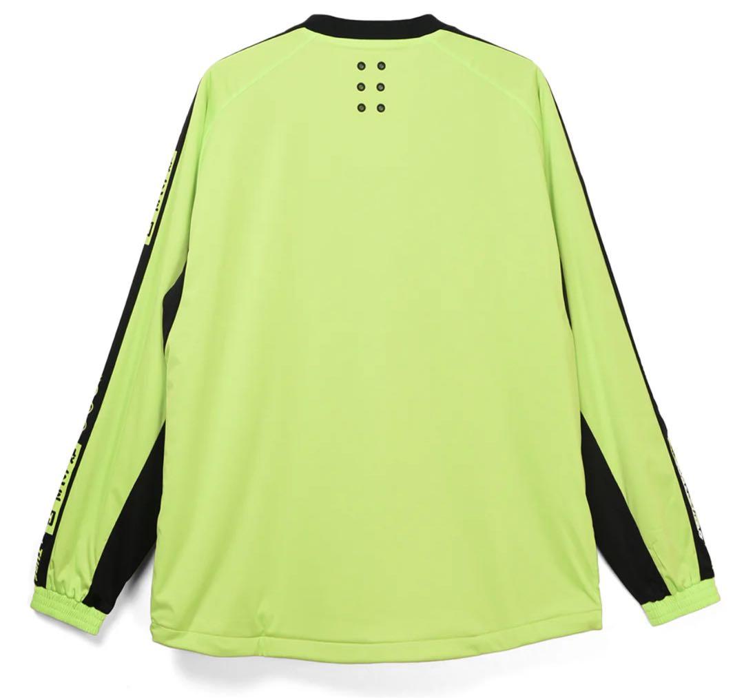 Kusseluno 蛍光グリーン Vネック トレーナー